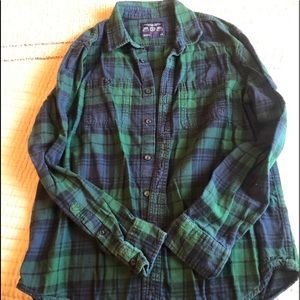 American Eagle Men’s Long Sleeve Flannel Shirt, Large